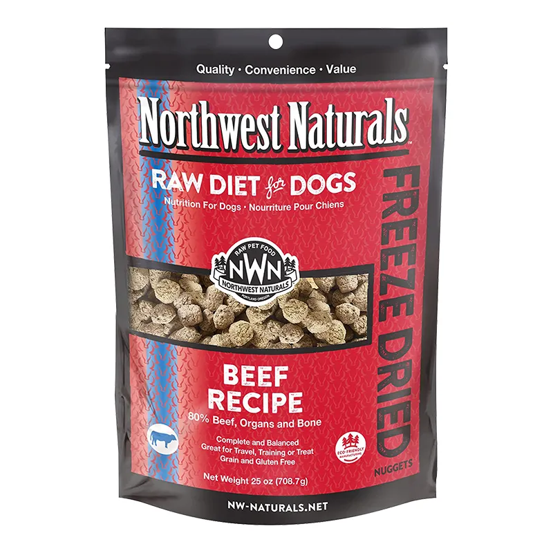 Northwest Naturals Freeze-Dried Raw Beef Nuggets Dog Food