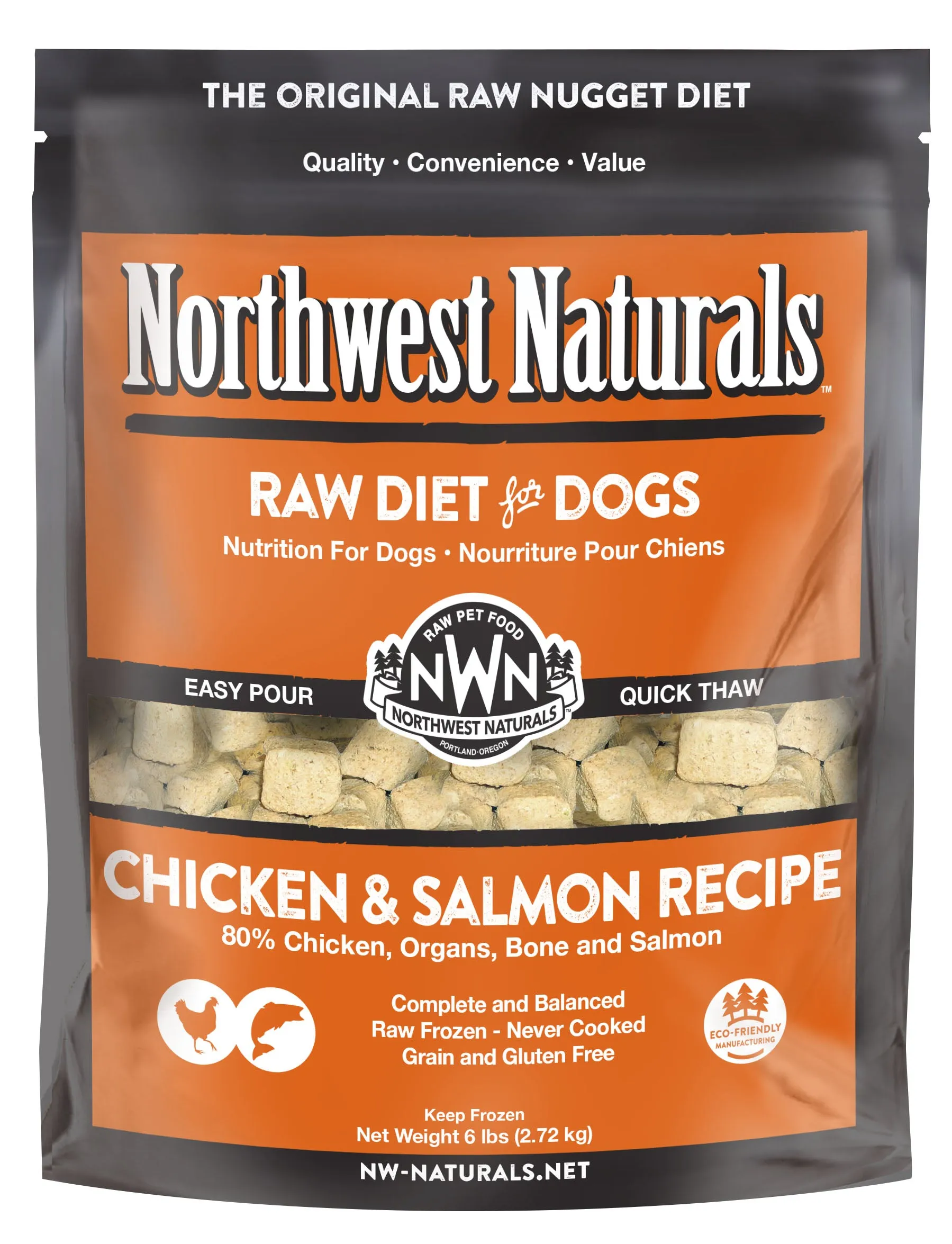 Northwest Naturals Frozen Chicken & Salmon Nuggets Dog Food