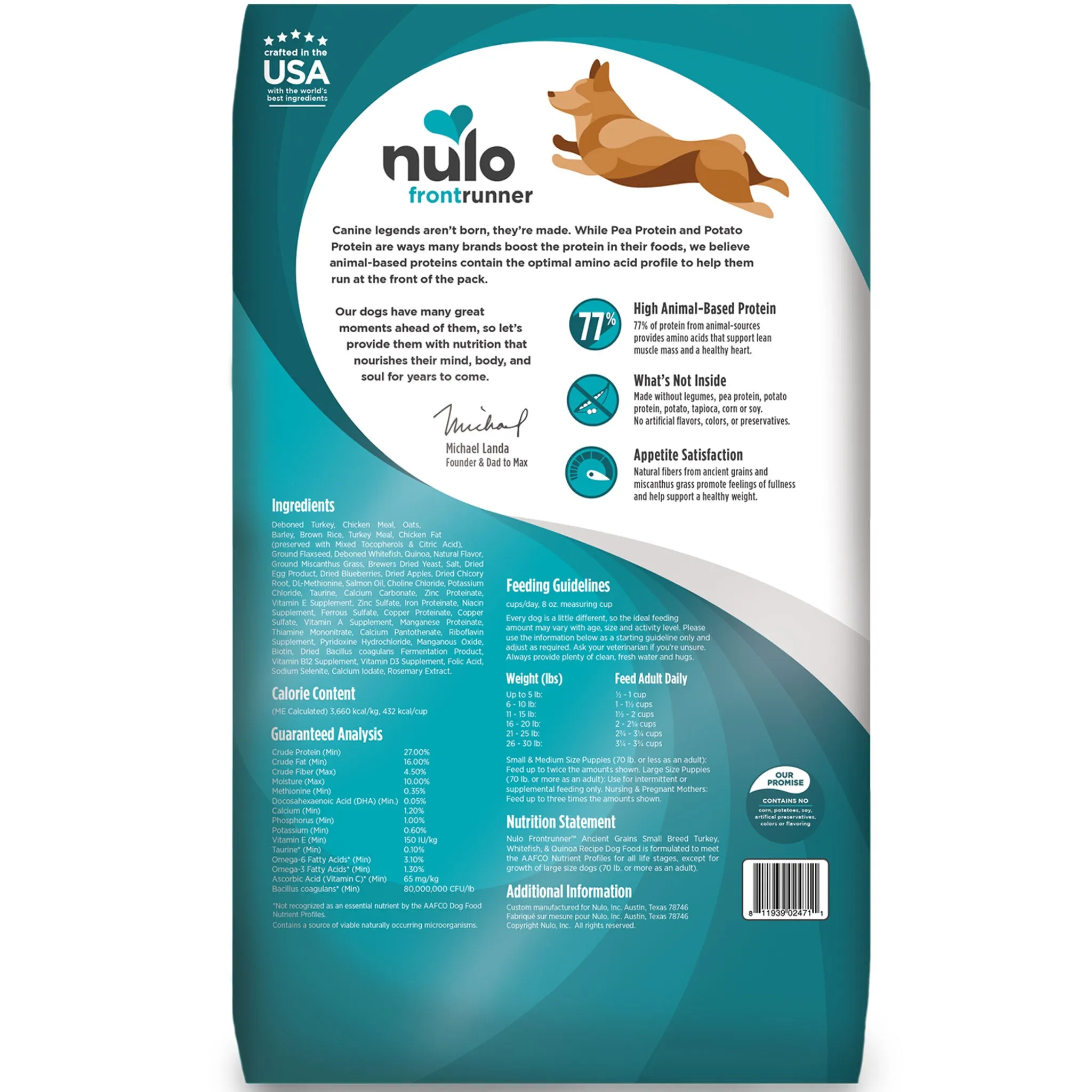 Nulo FrontRunner Small Breed Turkey & Whitefish Dog Food