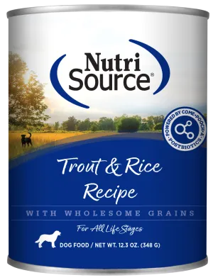 Nutrisource Adult Trout and Rice Canned Dog Food
