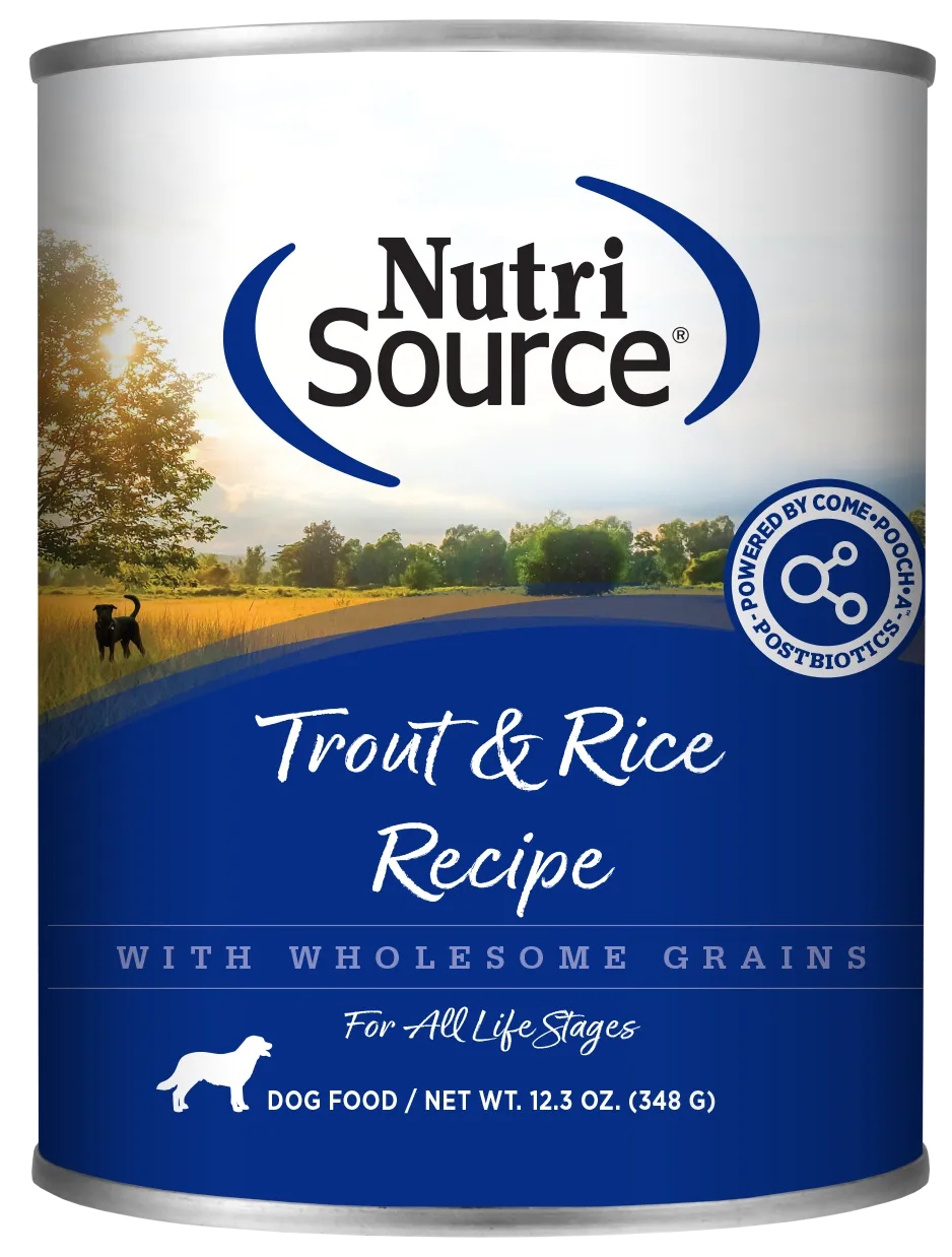 Nutrisource Adult Trout and Rice Canned Dog Food