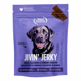 Nutrisource Jivin' Jerky Grain Free Beef, Turkey & Salmon Dog Treats