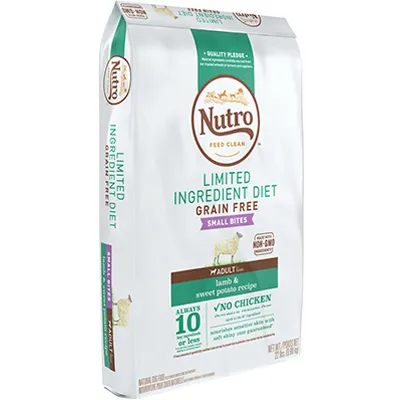 Nutro Small Bites Limited Ingredient Grain Free Lamb & Sweet Potato Recipe for Dogs