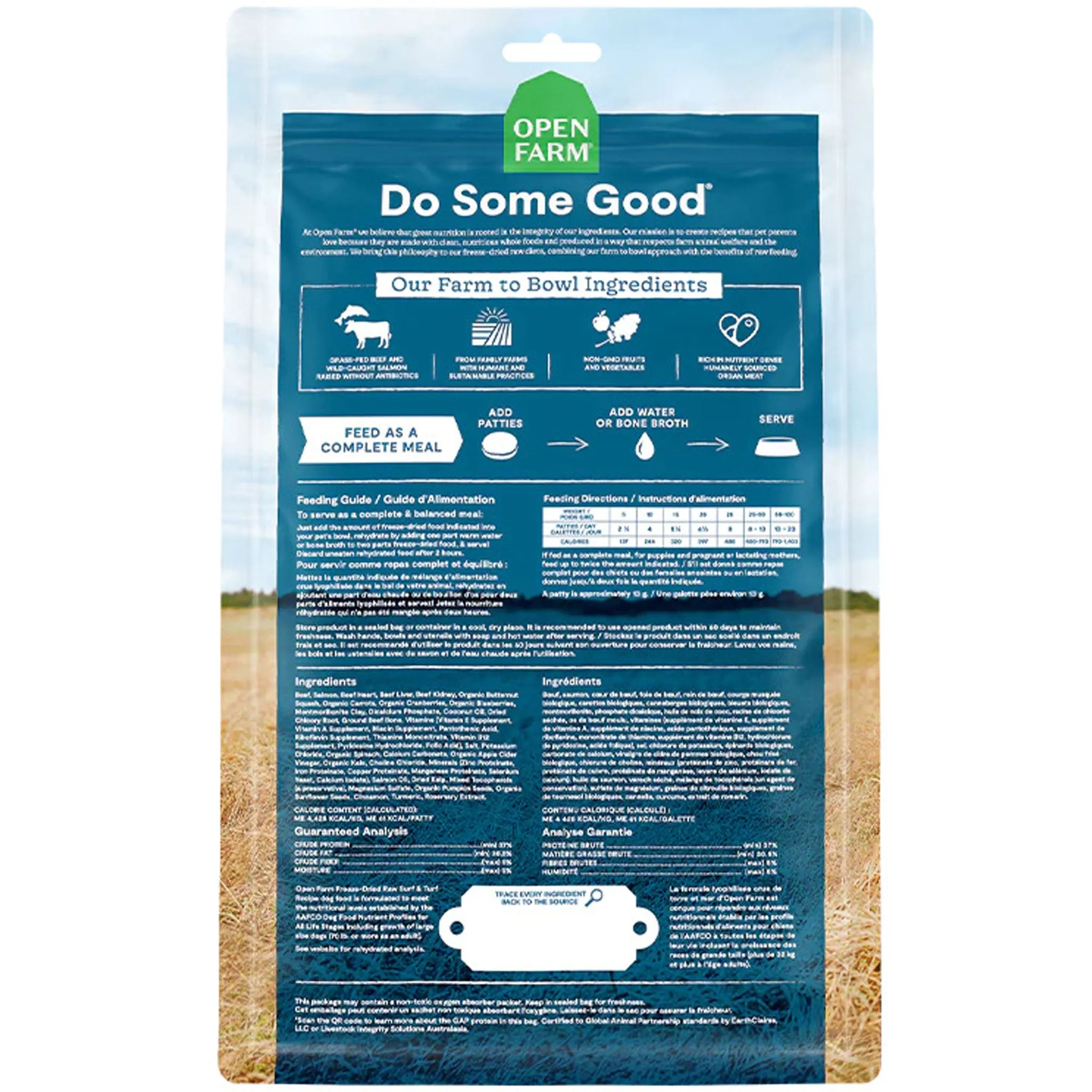 Open Farm Freeze-Dried Patties Surf & Turf Dog Food