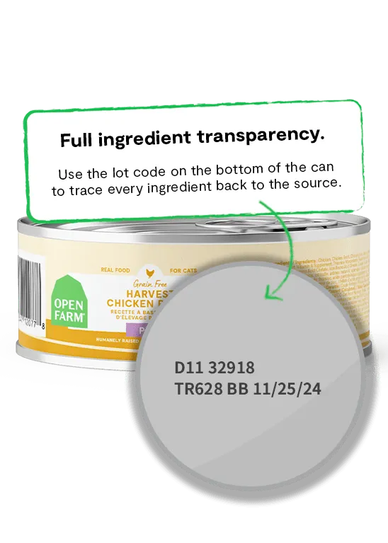 Open Farm Grain Free Harvest Chicken Pate Wet Cat Food