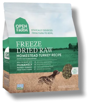 Open Farm Grain Free Homestead Turkey Recipe Freeze Dried Raw Dog Food