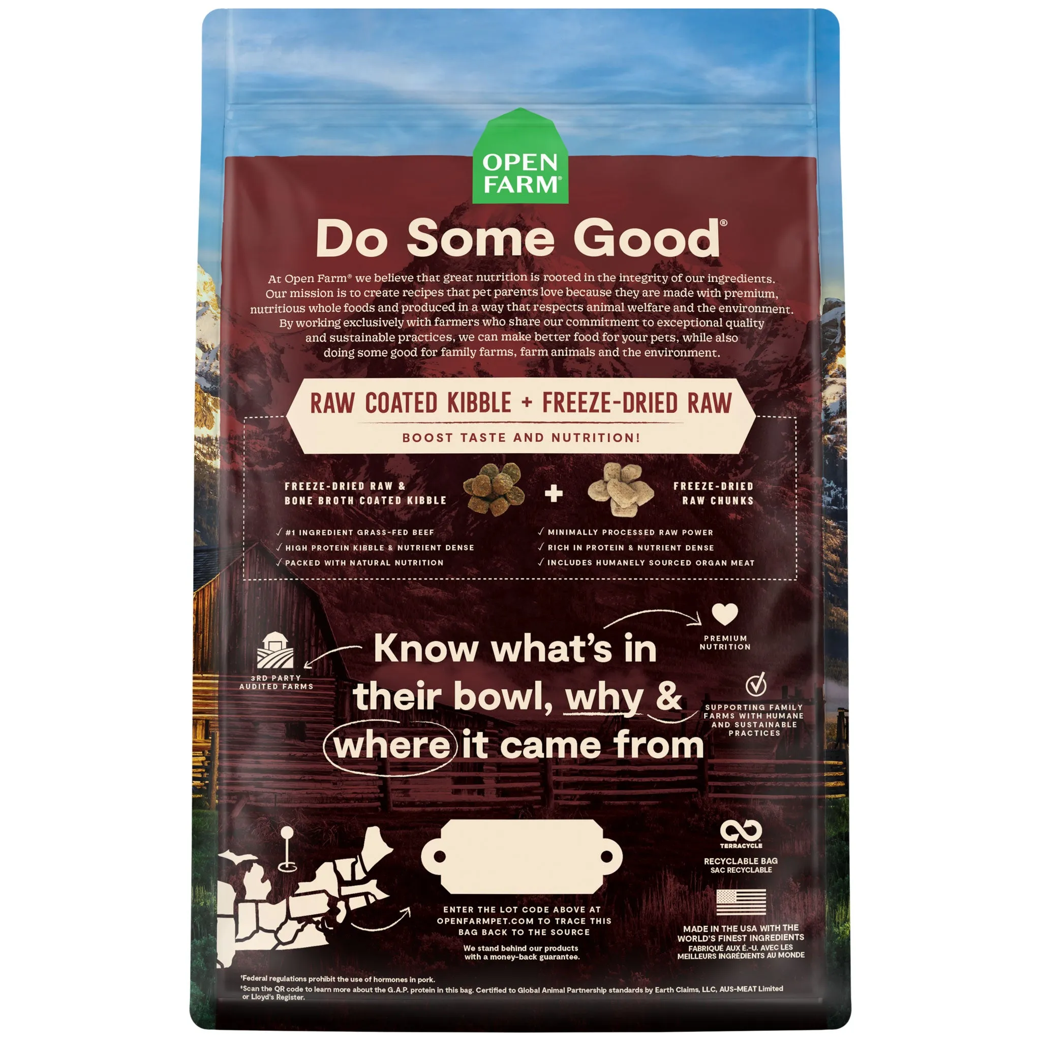 Open Farm Raw Mix Grain-Free Dog Front Range