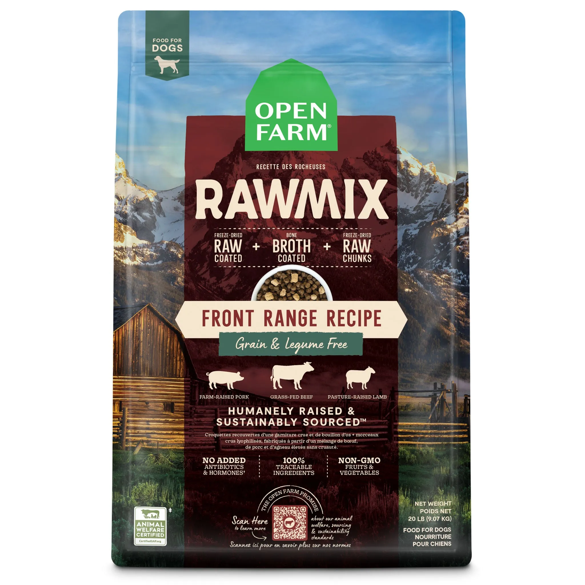 Open Farm Raw Mix Grain-Free Dog Front Range