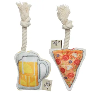 Ore Pet Mini Rope Toy Pizza & Beer Dog Toys