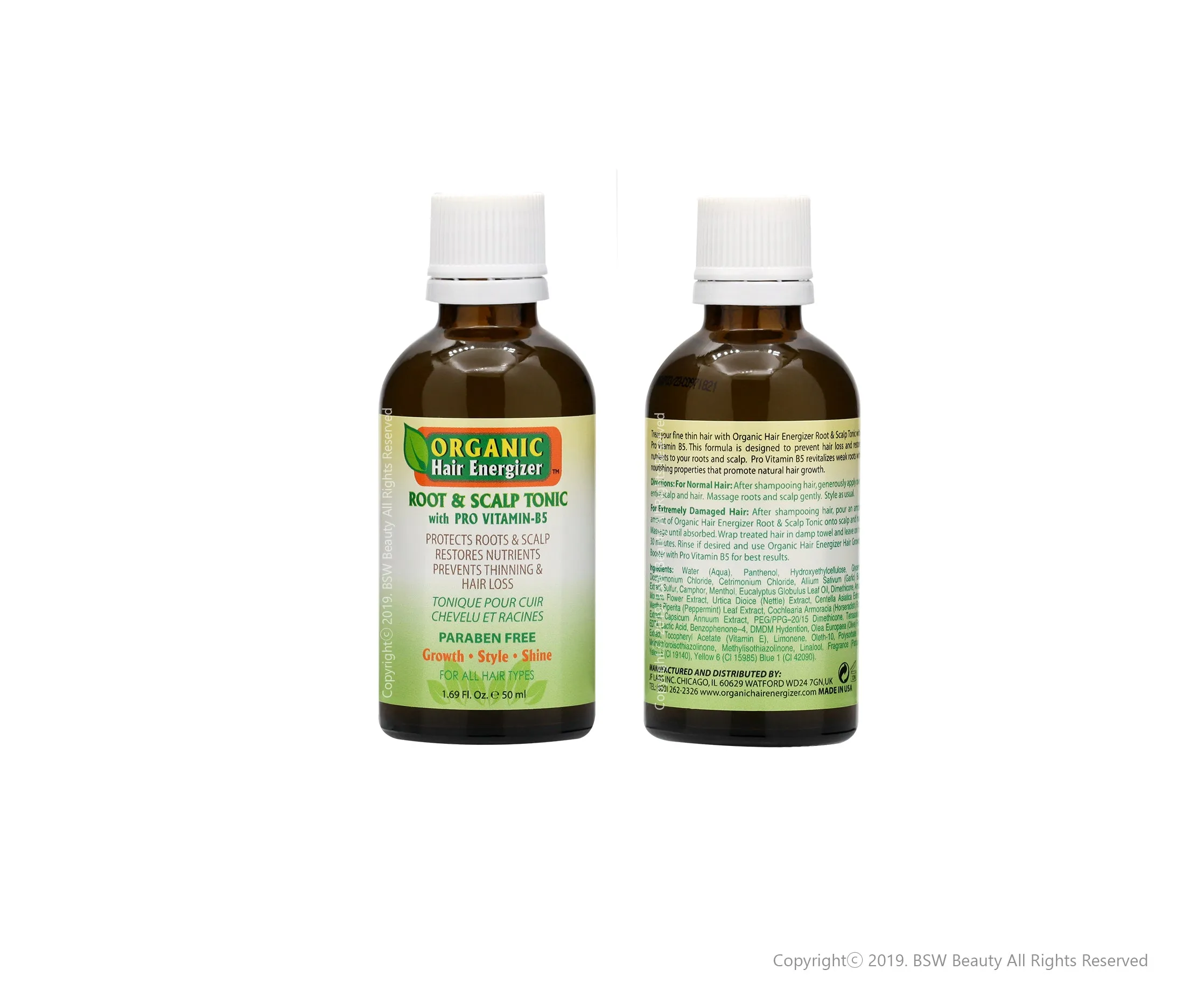 ORGANIC HAIR ENERGIZER ROOT & SCALP TONIC WITH PRO VITAMIN B5 1.69oz