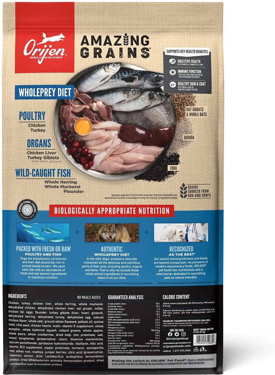 Orijen Amazing Grains Original Dry Dog Food
