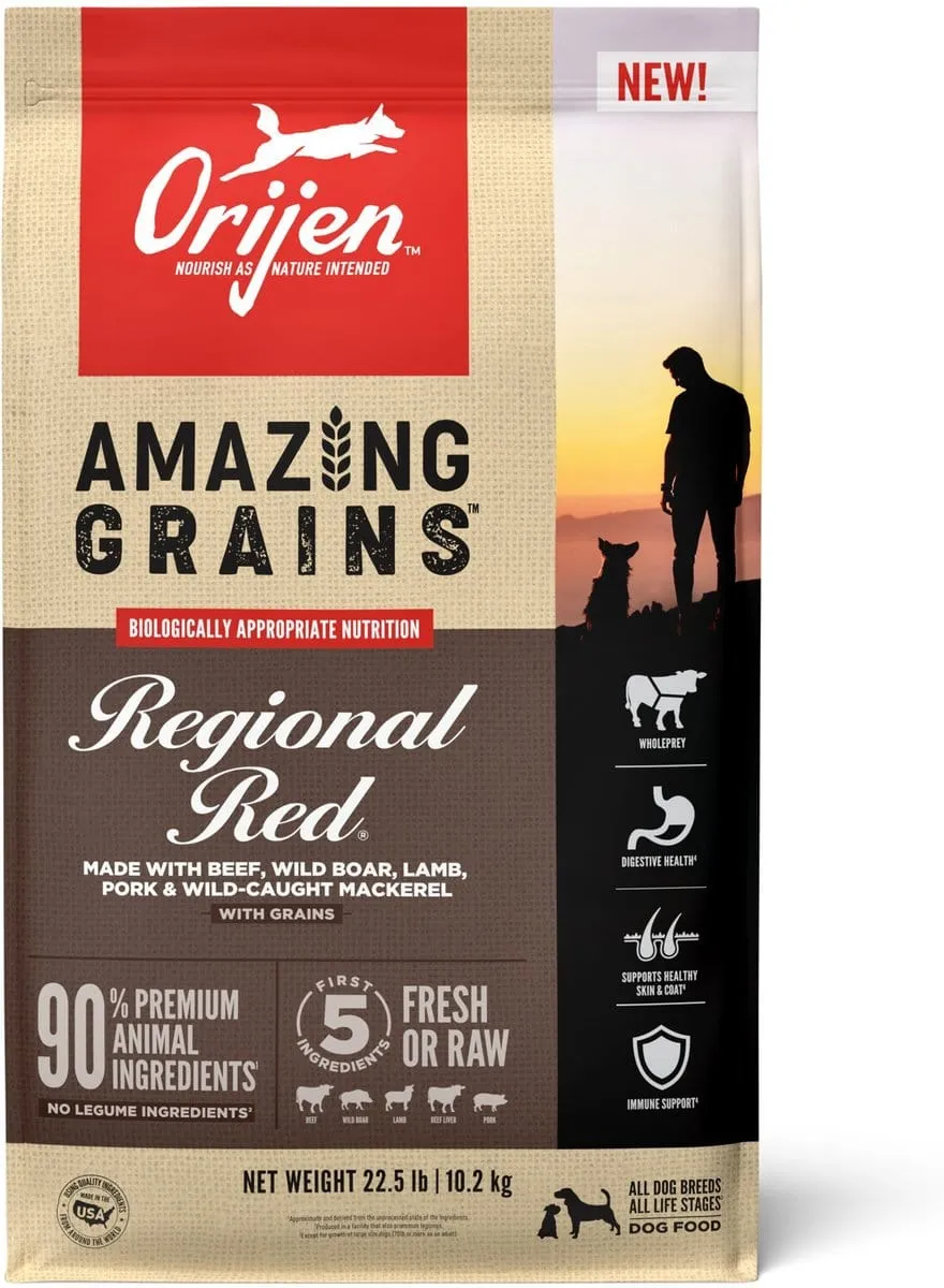 Orijen Amazing Grains Regional Red Dry Dog Food