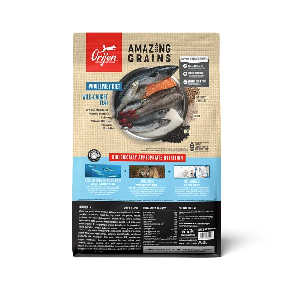 ORIJEN High Protein Amazing Grains Six Fish Recipe Dry Dog Food
