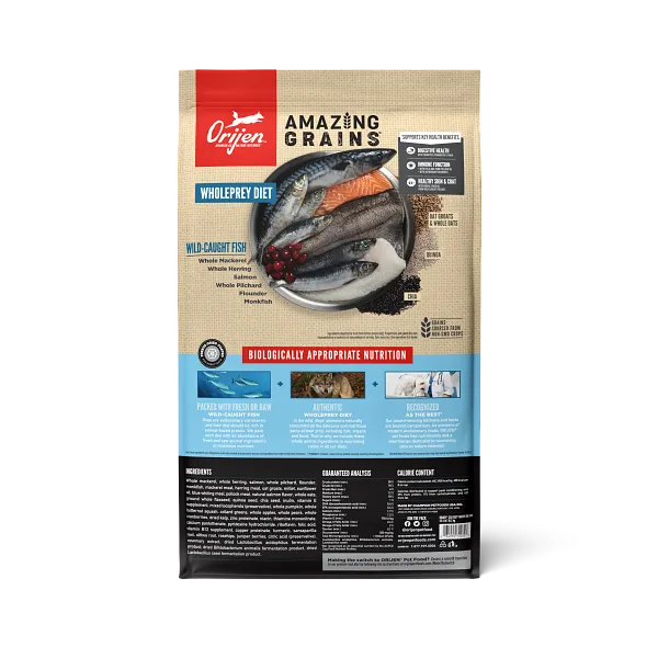 ORIJEN High Protein Amazing Grains Six Fish Recipe Dry Dog Food