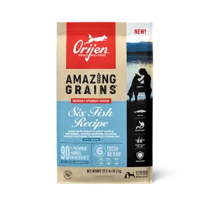 ORIJEN High Protein Amazing Grains Six Fish Recipe Dry Dog Food