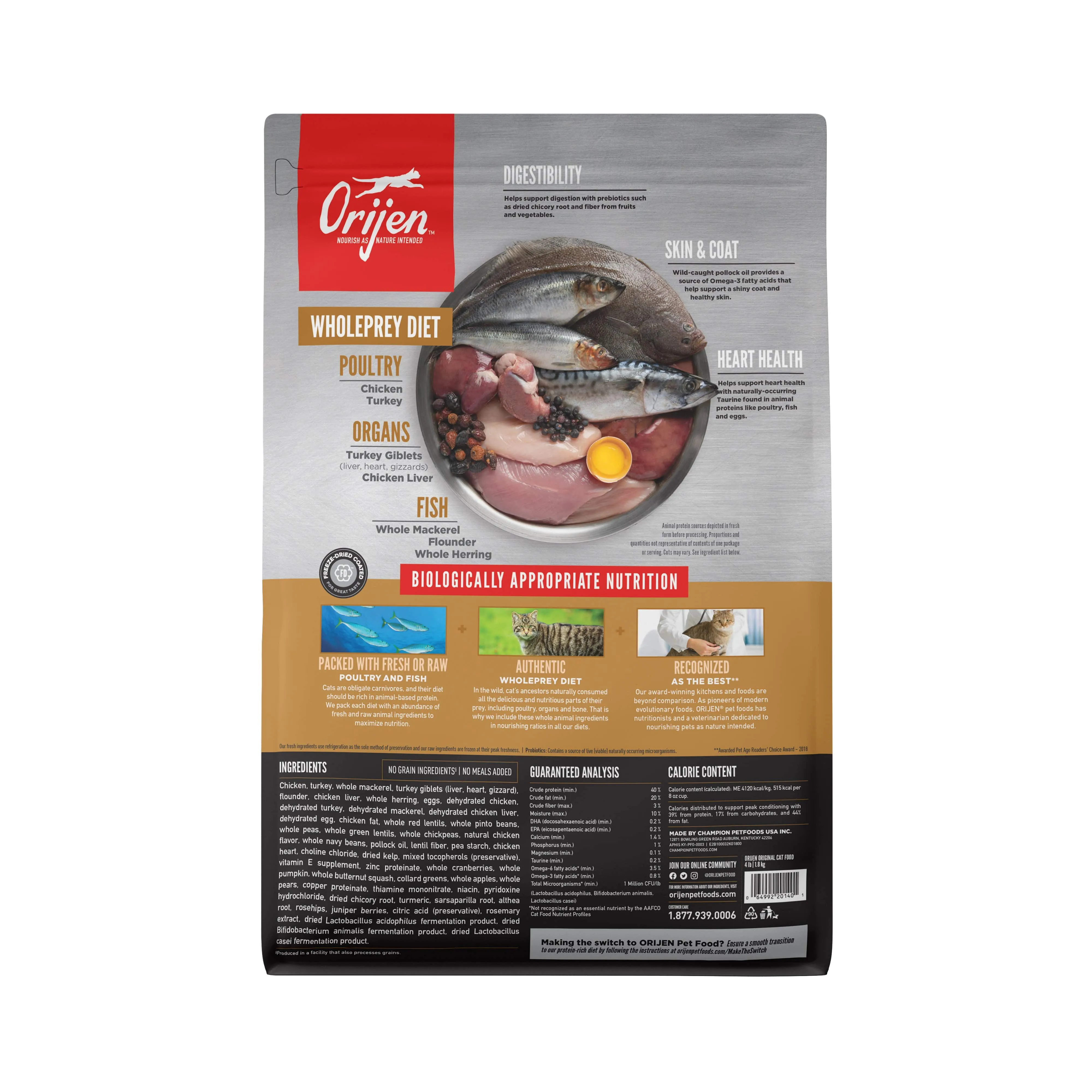 Orijen Original Cat Grain Free Dry Cat Food