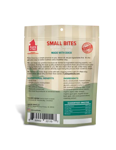 Plato Small Bites Duck Meaty Morsel Dog Treats