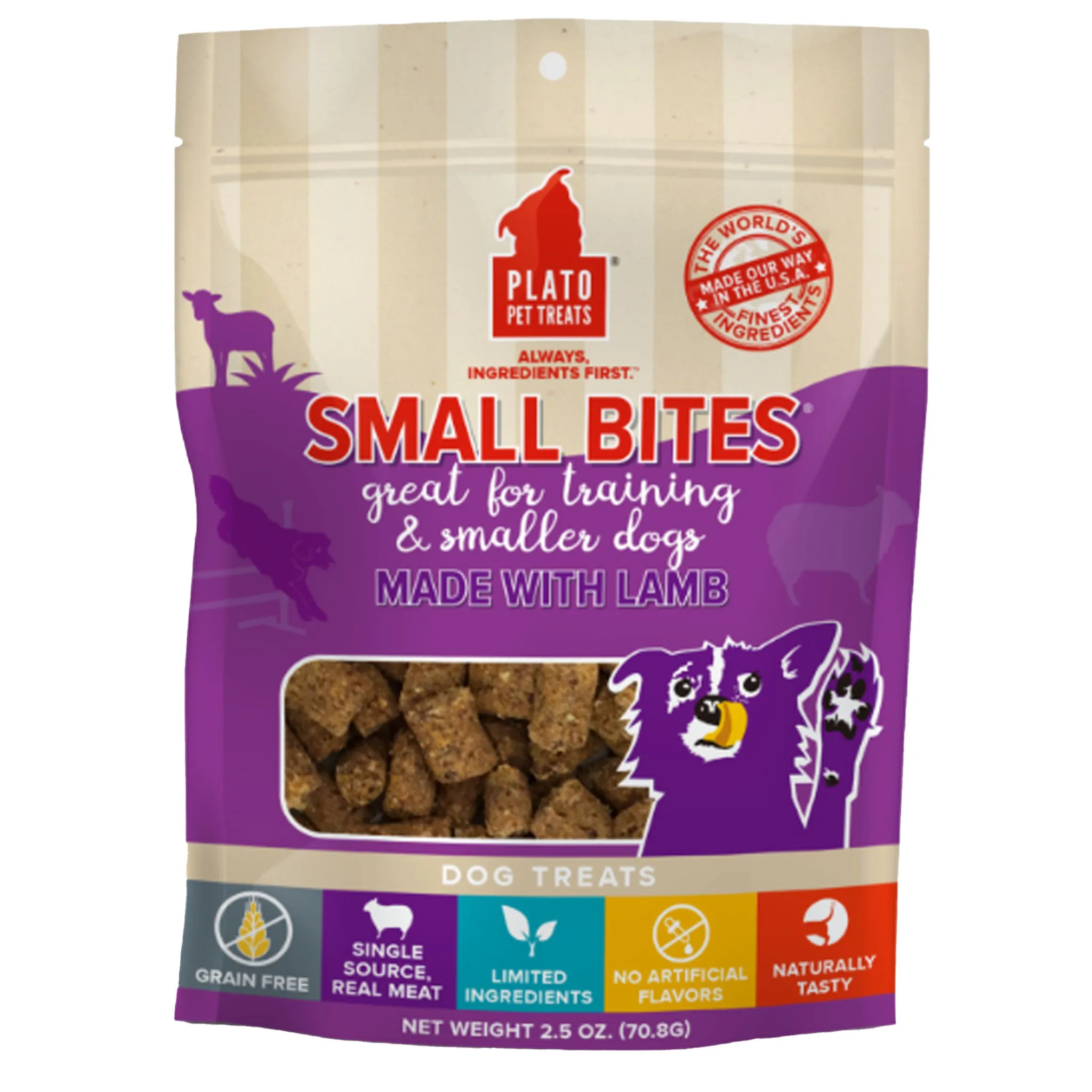 Plato Small Bites Lamb Dog Treats