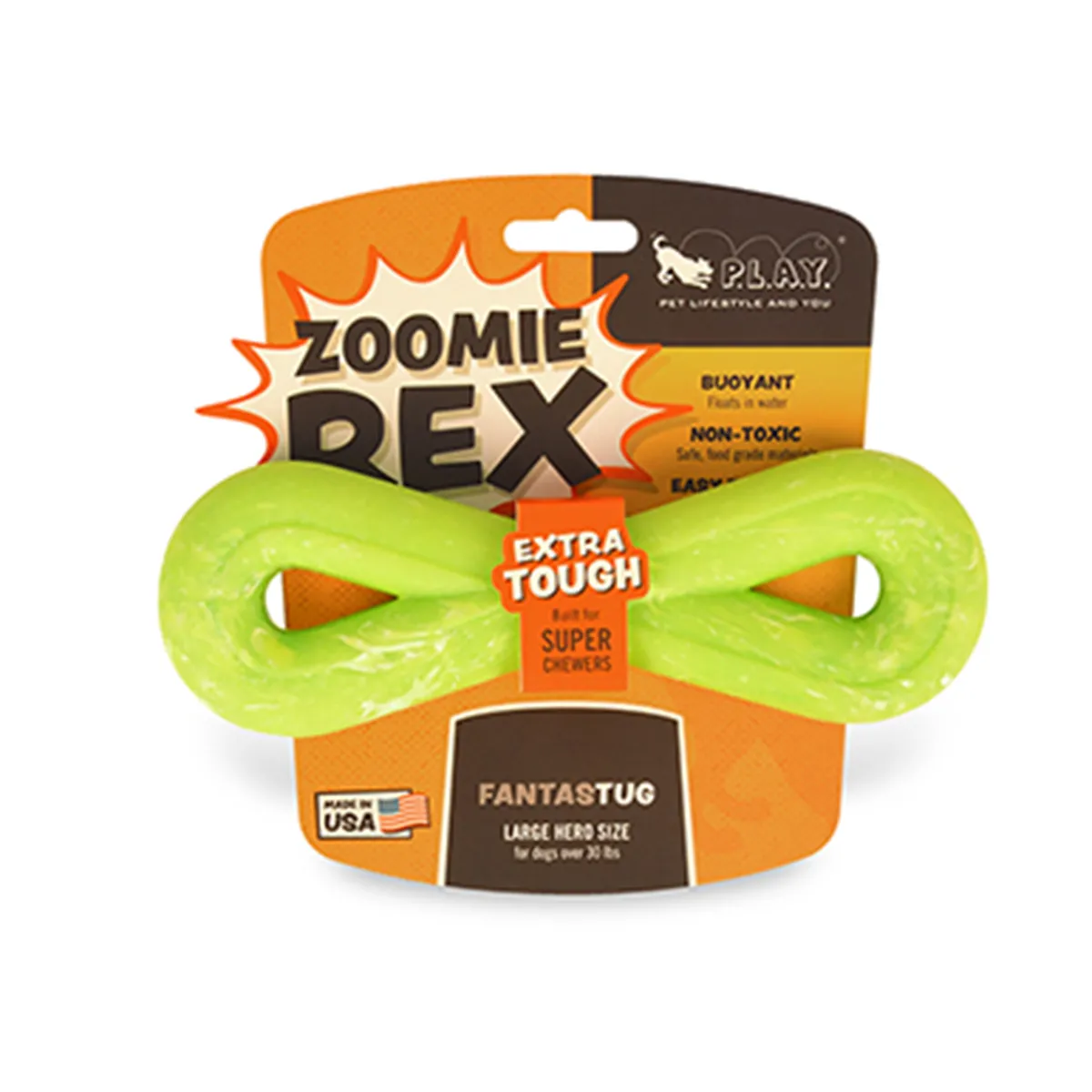 P.L.A.Y. ZoomieRex Tug Dog Toy