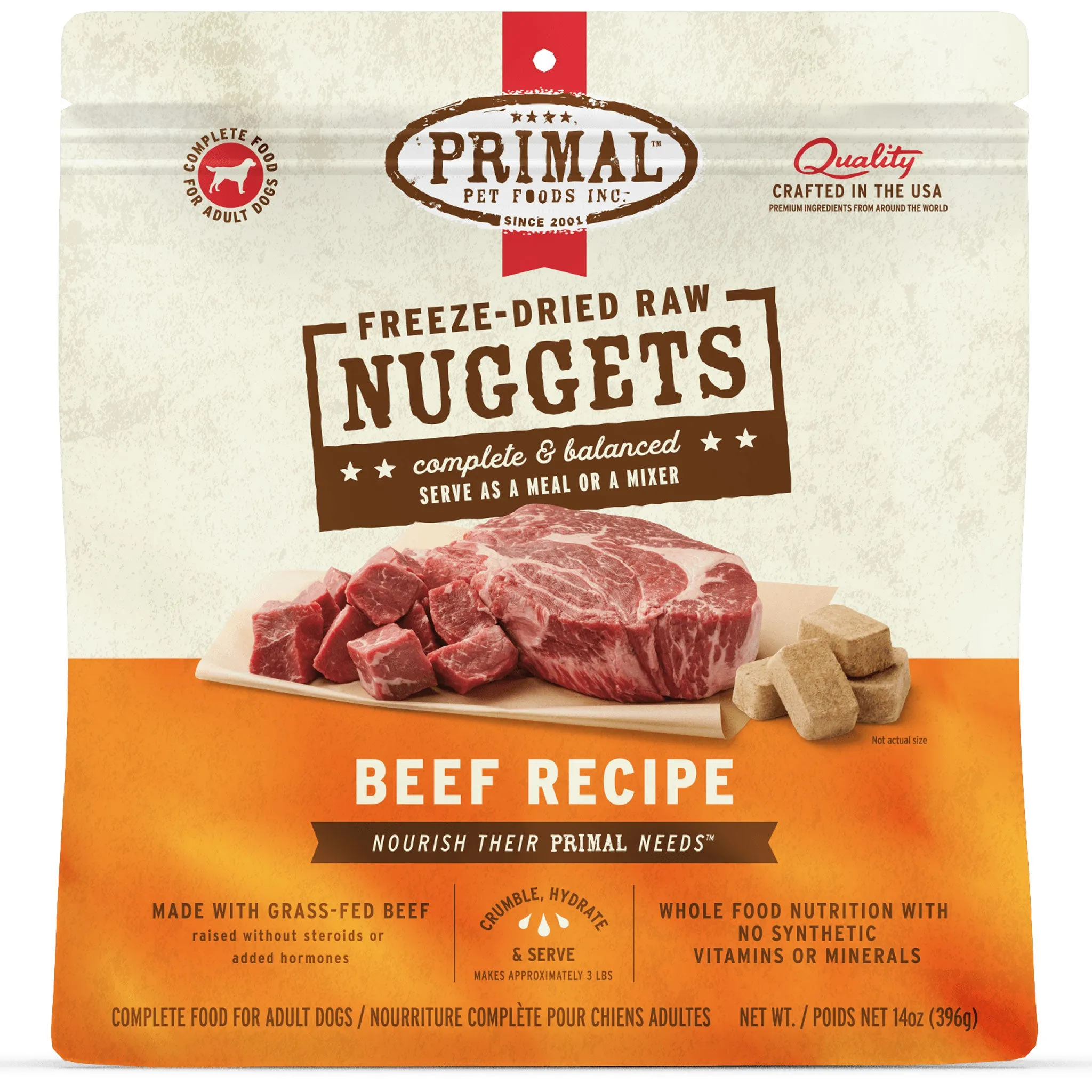 Primal Freeze-Dried Beef Formula Dog Food