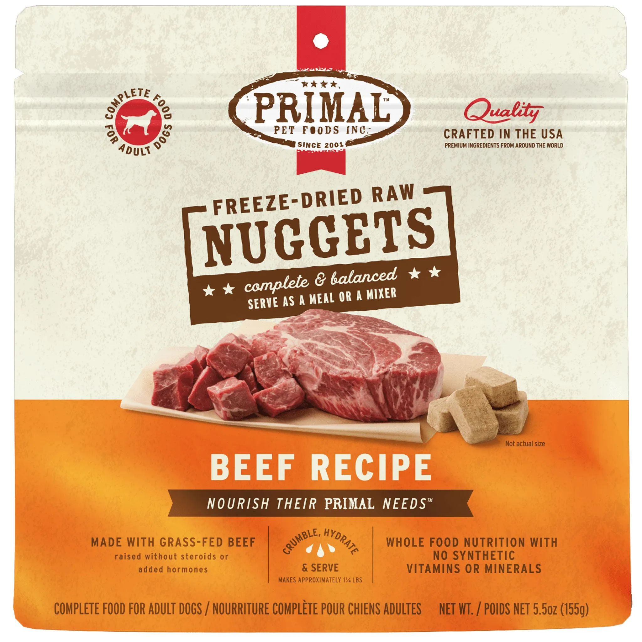 Primal Freeze-Dried Beef Formula Dog Food