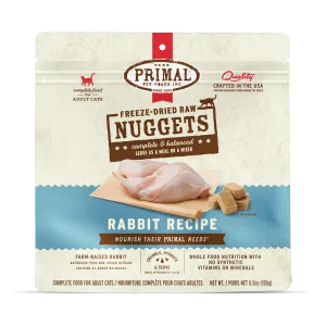 Primal Freeze Dried Nuggets Grain Free Rabbit Formula Cat Food