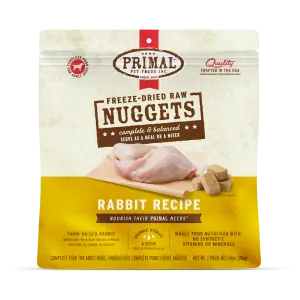 Primal Freeze Dried Nuggets Grain Free Rabbit Formula Dog Food