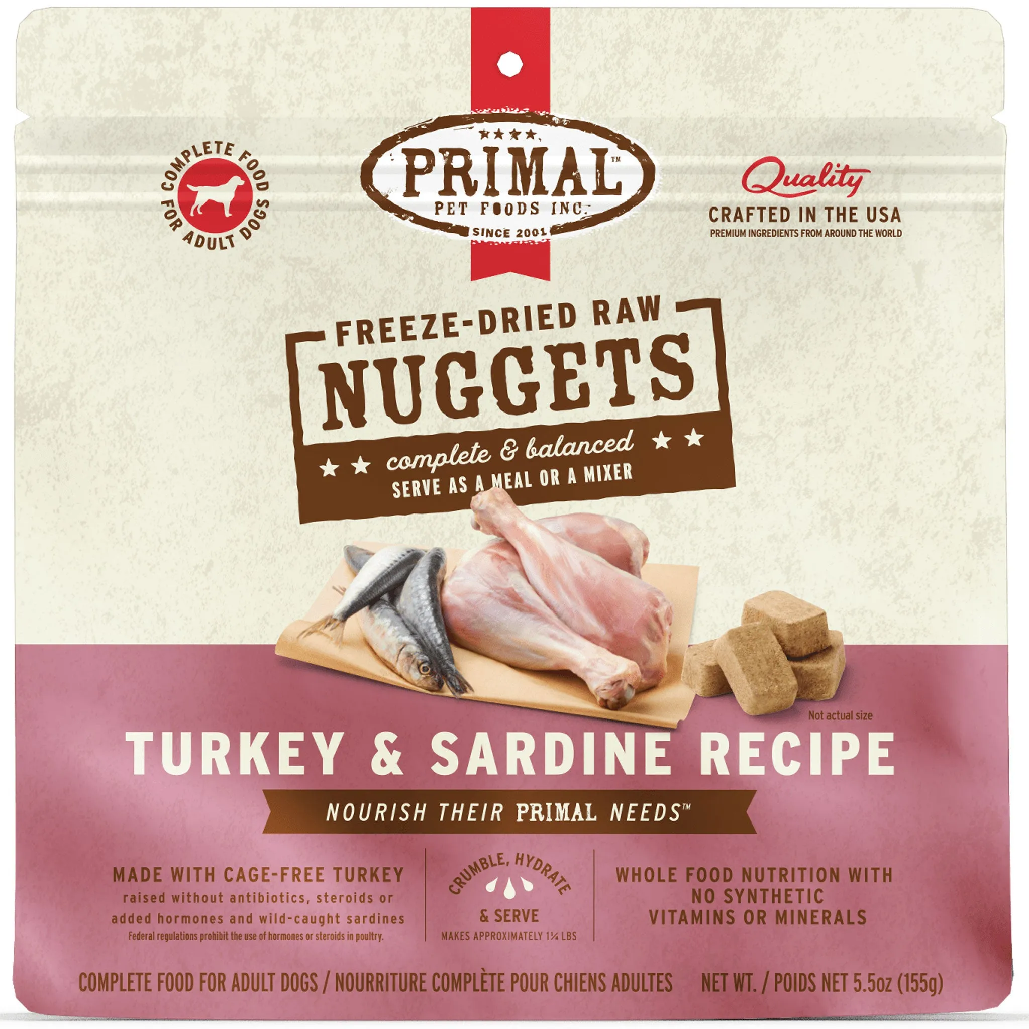 Primal Freeze-Dried Turkey & Sardine Formula Dog Food