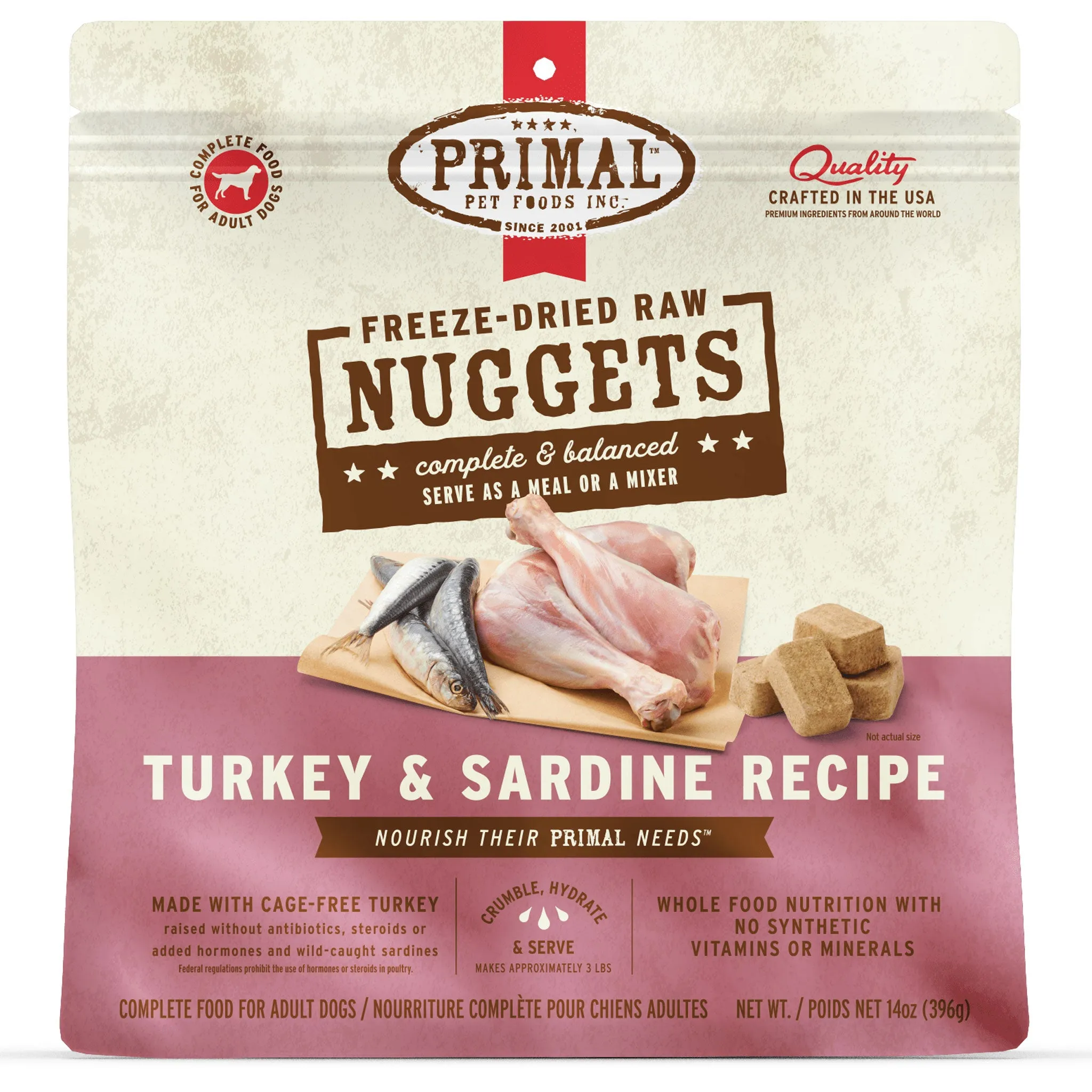Primal Freeze-Dried Turkey & Sardine Formula Dog Food