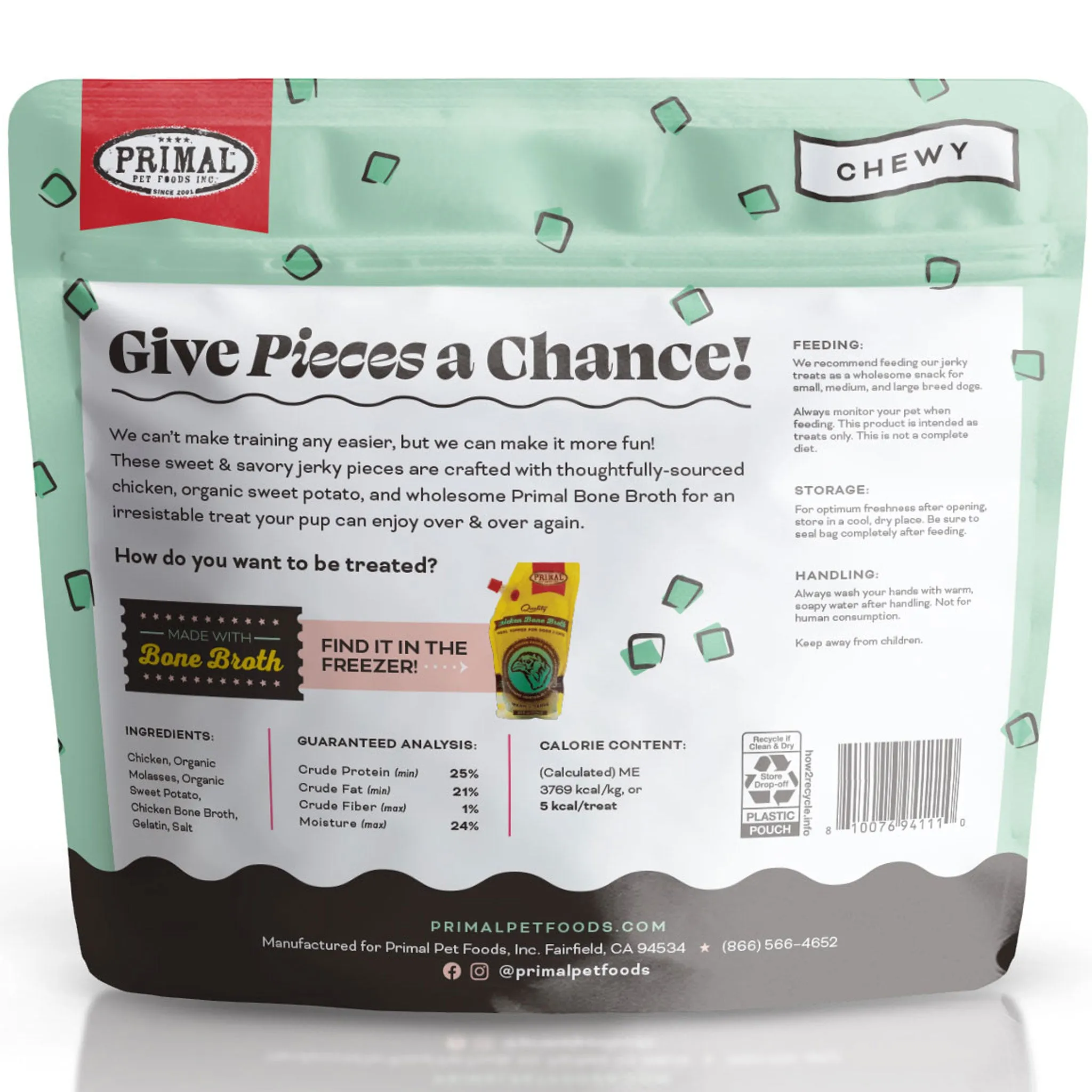 Primal Give Pieces A Chance Chicken Dog Treats