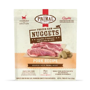 Primal Raw Frozen Pork Formula Nuggets For Cats