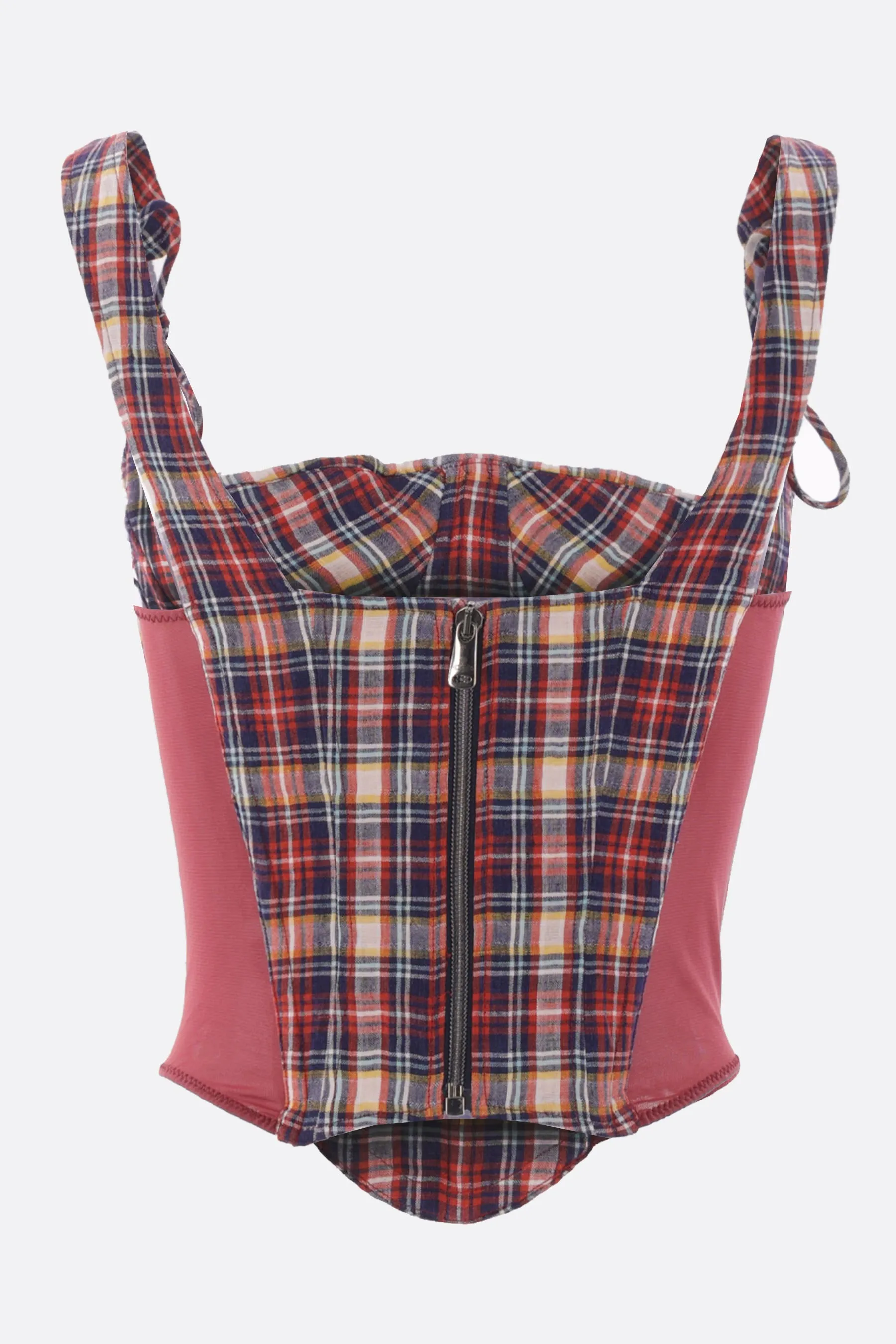 Puppy Corset top in check linen