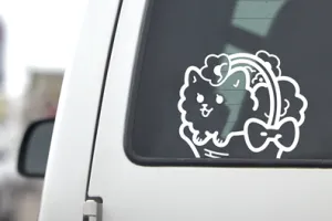 Puppy Peeker Vinyl Sticker