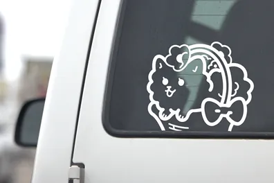 Puppy Peeker Vinyl Sticker