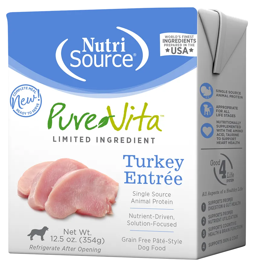 PureVita Grain Free Turkey Entree Wet Dog Food