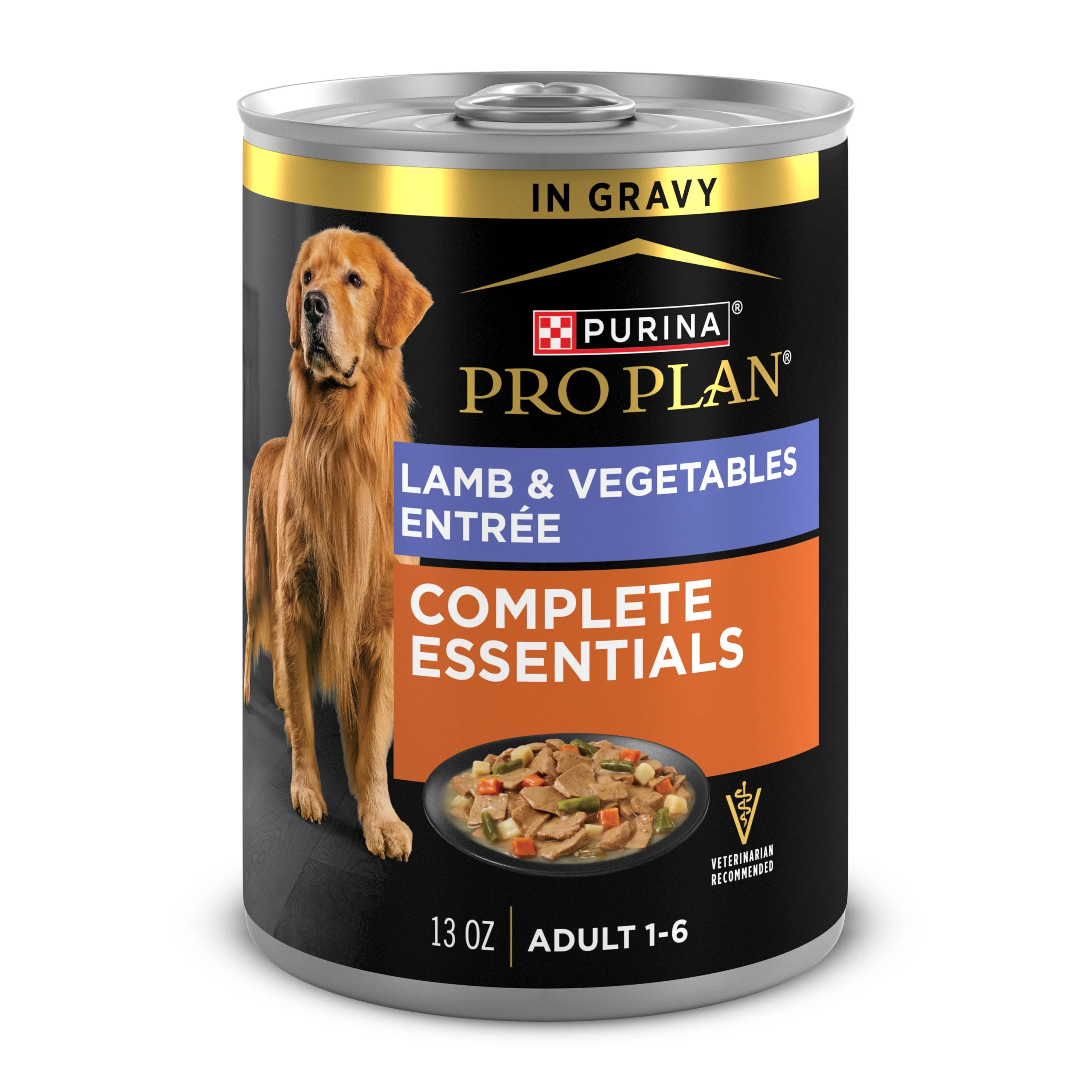 Purina Pro Plan Complete Essentials Lamb and Vegetables Entree in Wet Dog Food Gravy