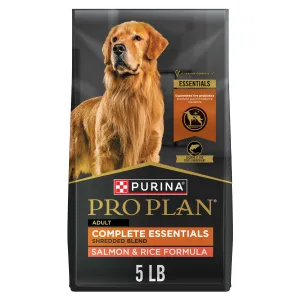 Purina Pro Plan Complete Essentials Shredded Blend Salmon and Rice Dog Food Dry Formula with Probiotics for Dogs