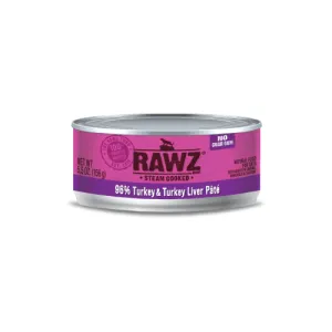 RAWZ 96% Turkey and Turkey Liver Pate Canned Food for Canned Cats