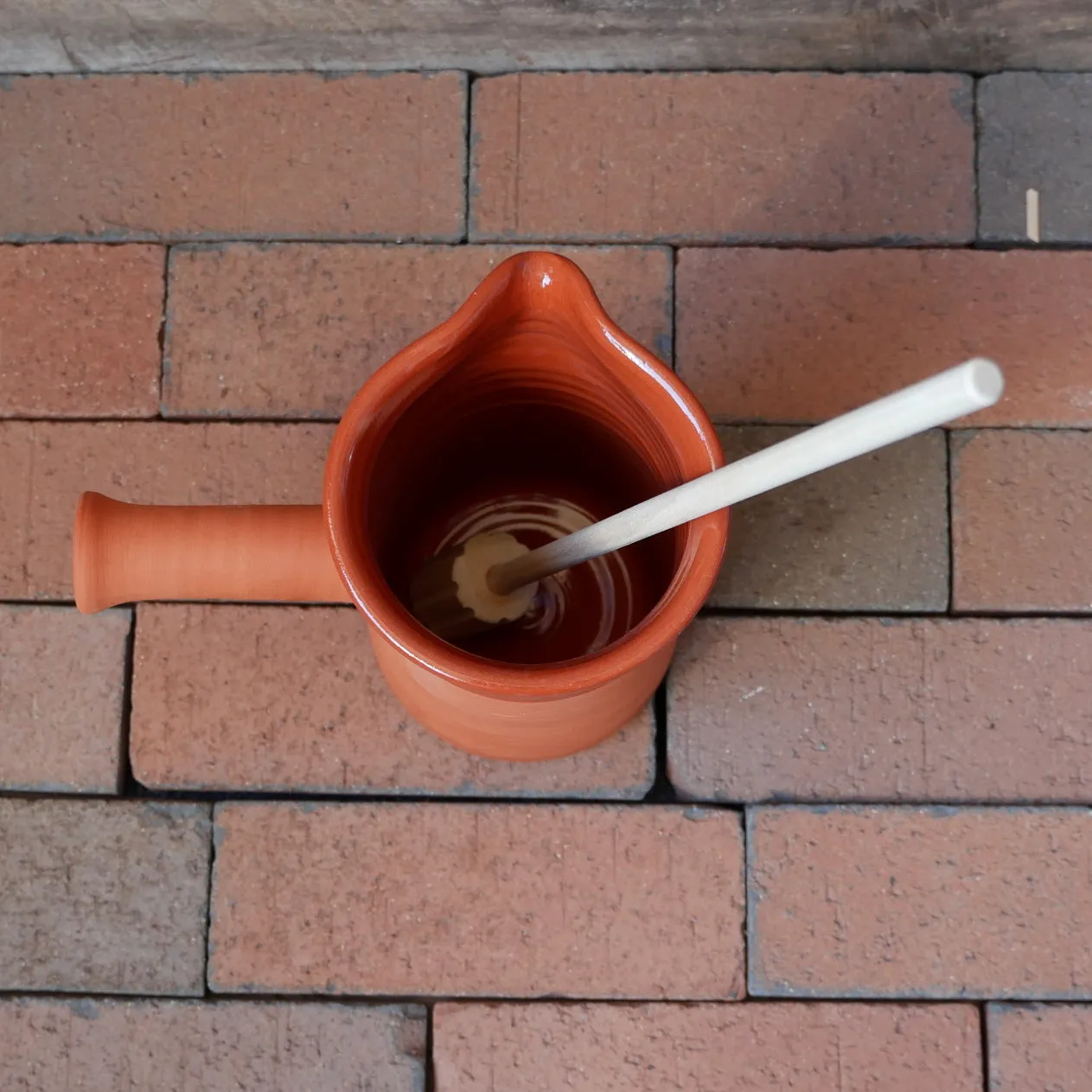 Redware Chocolate Pot