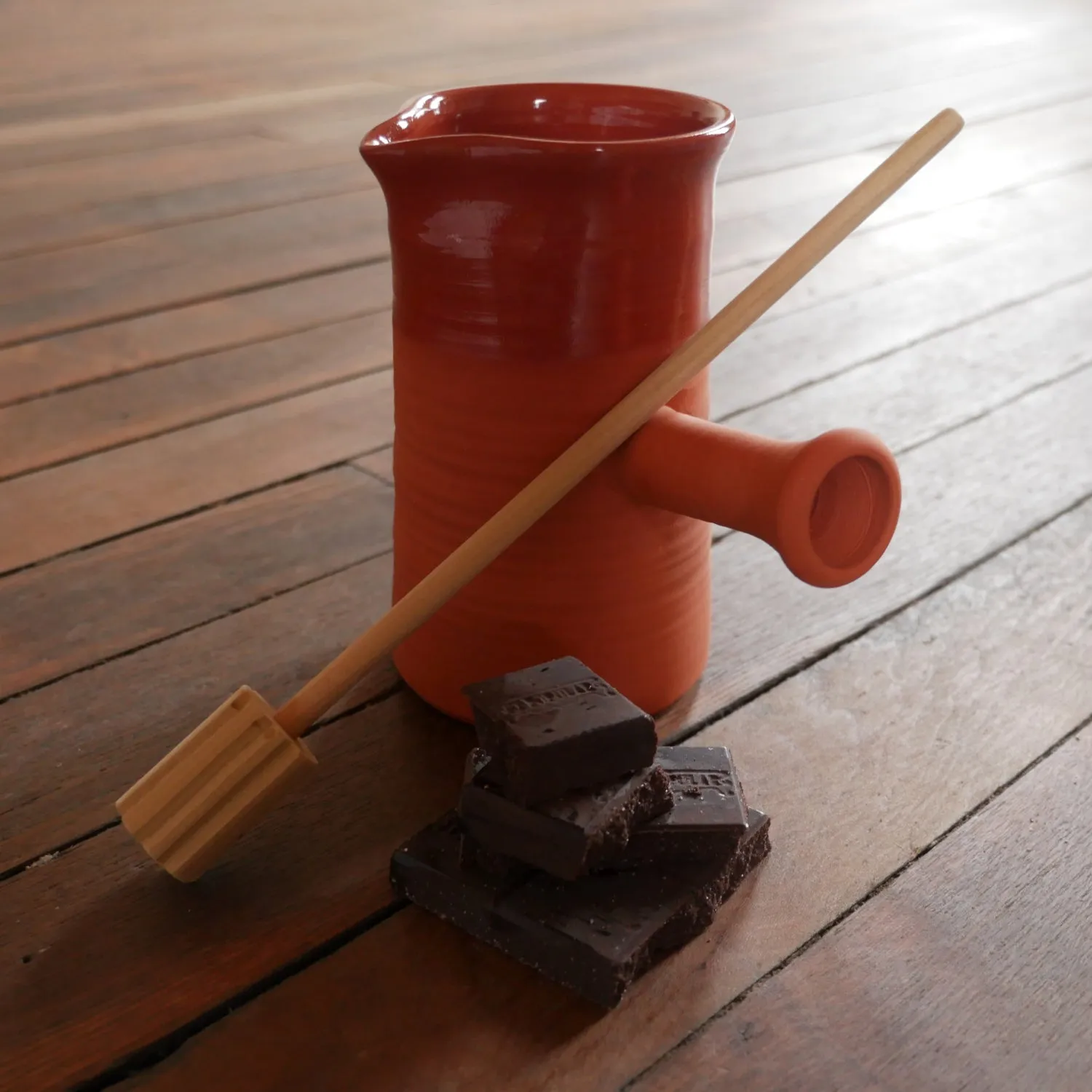 Redware Chocolate Pot
