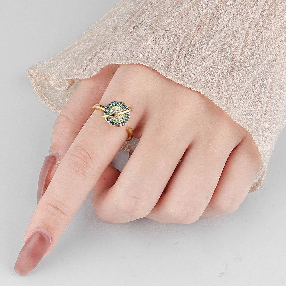 Saturn Star Fidget Spinner Ring