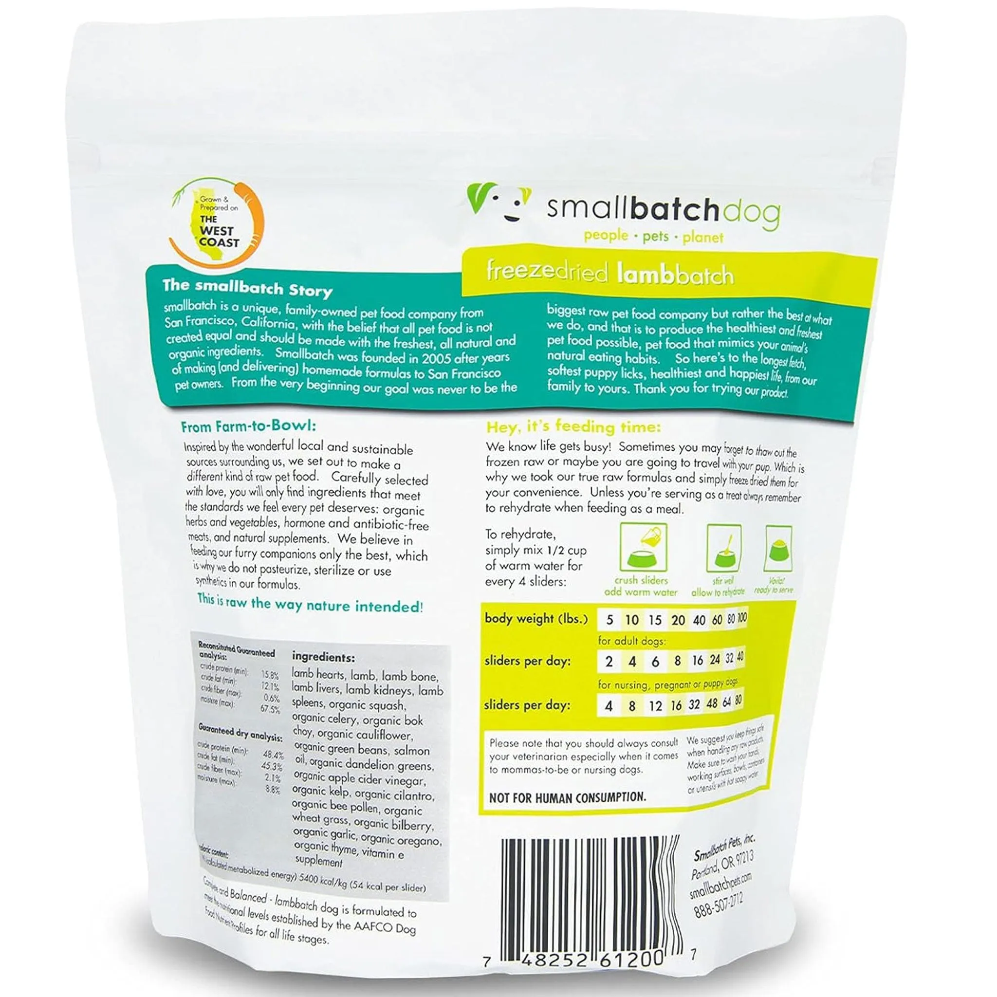 Smallbatch Freeze-Dried Lamb Dog Food - 14oz