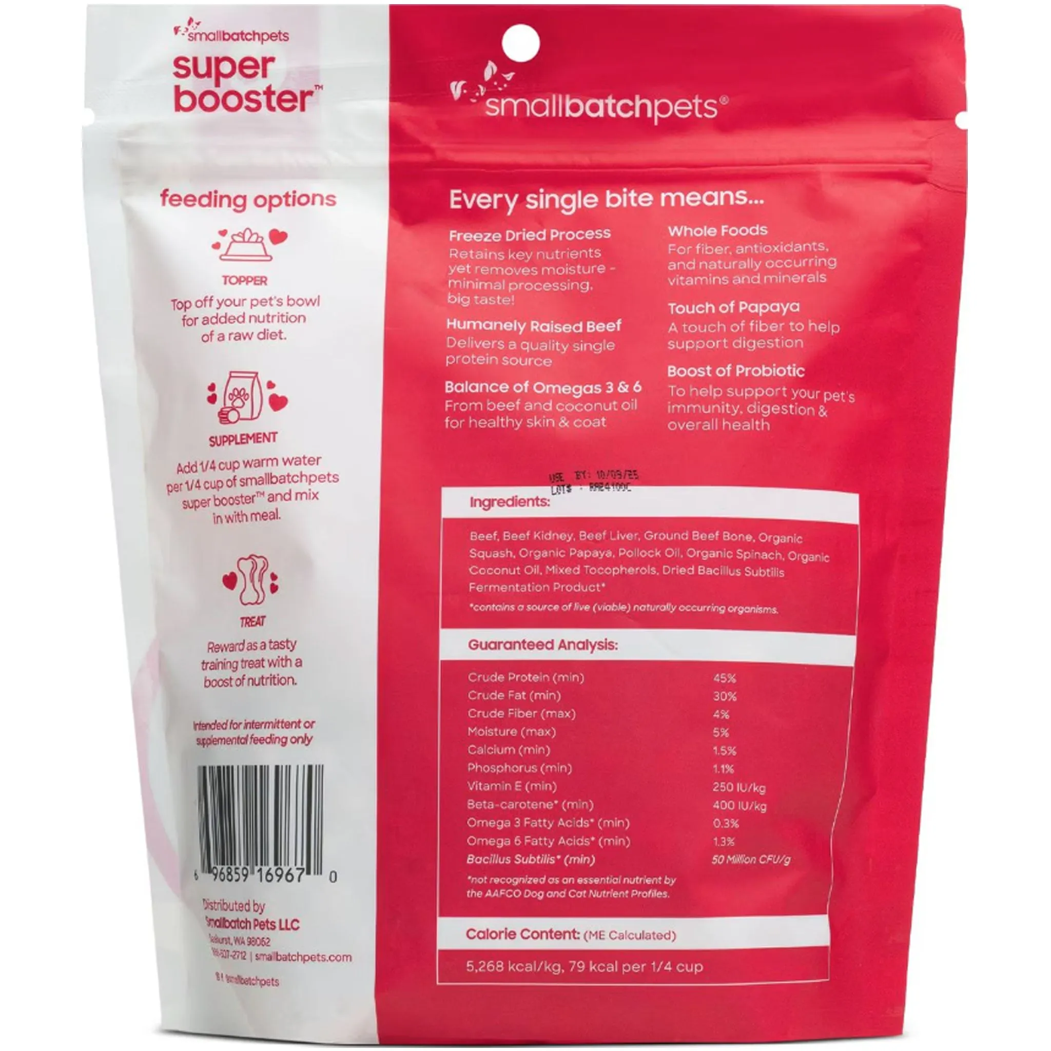 Smallbatch Super Boosters Beef Dog Food