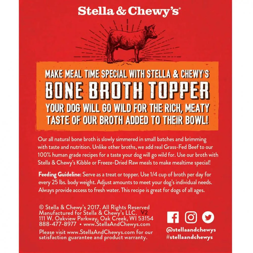 Stella & Chewy's Grass Fed Beef Broth Food Topper for Dogs