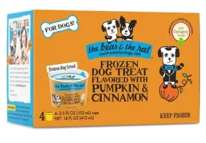 The Bear & The Rat Frozen Yogurt Dog Treat with Real Pumpkin & Cinnamon