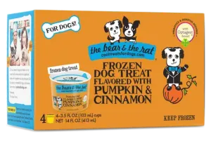 The Bear & The Rat Frozen Yogurt Dog Treat with Real Pumpkin & Cinnamon