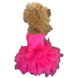 The Dog Squad Miami Sparkle Tutu Dress - Hot Pink