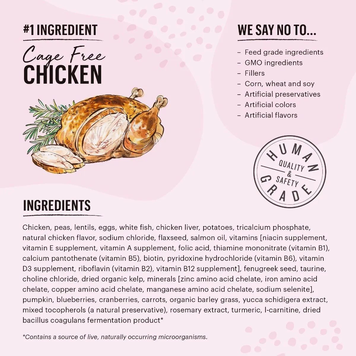 The Honest Kitchen Grain-Free Chicken & Whitefish Whole Food Clusters Dry Cat Food