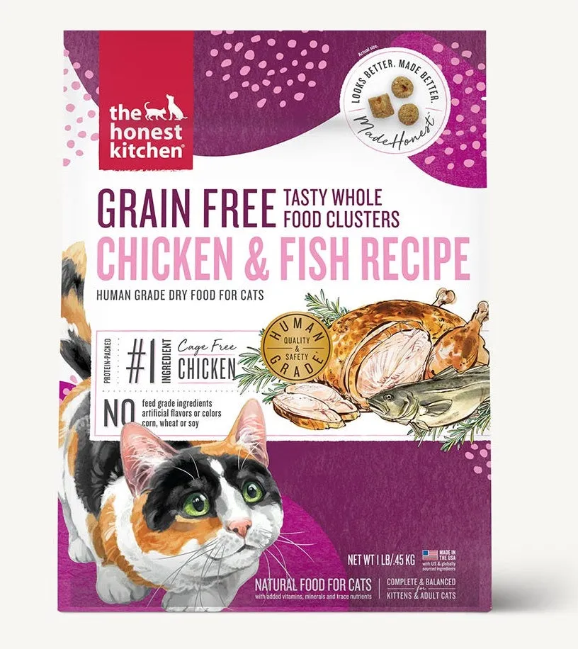 The Honest Kitchen Grain-Free Chicken & Whitefish Whole Food Clusters Dry Cat Food