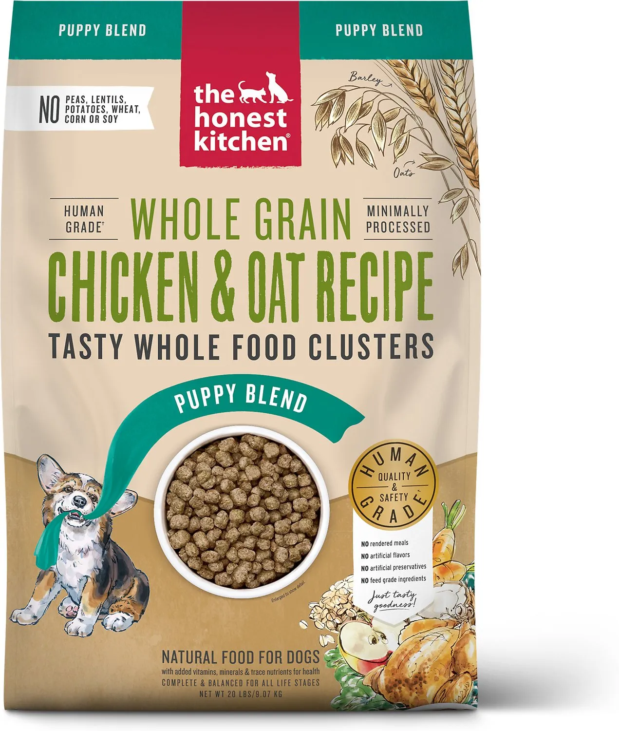 The Honest Kitchen Whole Food Clusters For Puppies - Whole Grain Chicken Dry Dog Food
